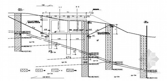 地铁区间隧道工程施工组织设计159页（明挖暗挖 台阶法）-断面示意图 