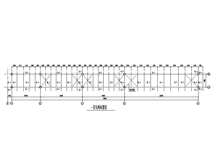 架桥cad图纸资料下载-二层钢框架输送架桥施工图(建筑结构，2015)