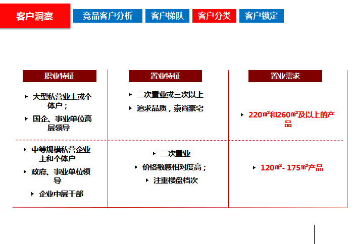 房地产营销策划方案（共120页）-客户分类