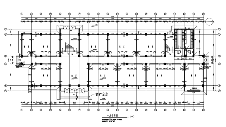 6层框架结构教学楼建筑结构施工图（CAD、30张）_2