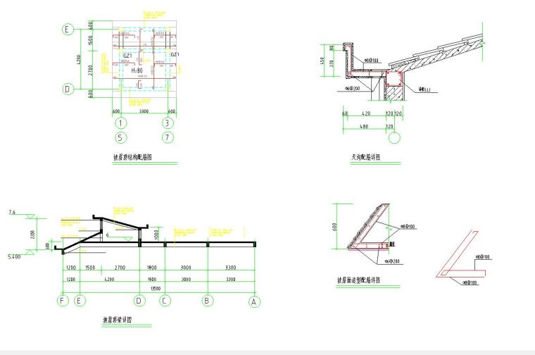 两户双联式，二层半新农村别墅建筑设计文本（包含效果图+CAD）-屋面平面图