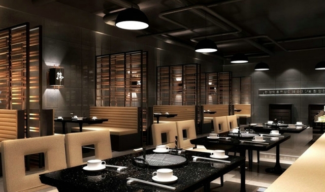 中式餐厅店资料下载-餐饮空间有哪些分类-临夏火锅店设计公司