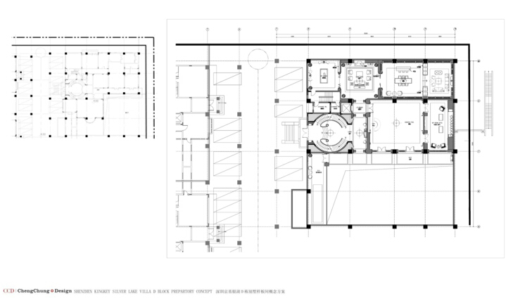 [广东]CCD--深圳京基银湖D栋别墅样板间室内设计方案-负一层平面图