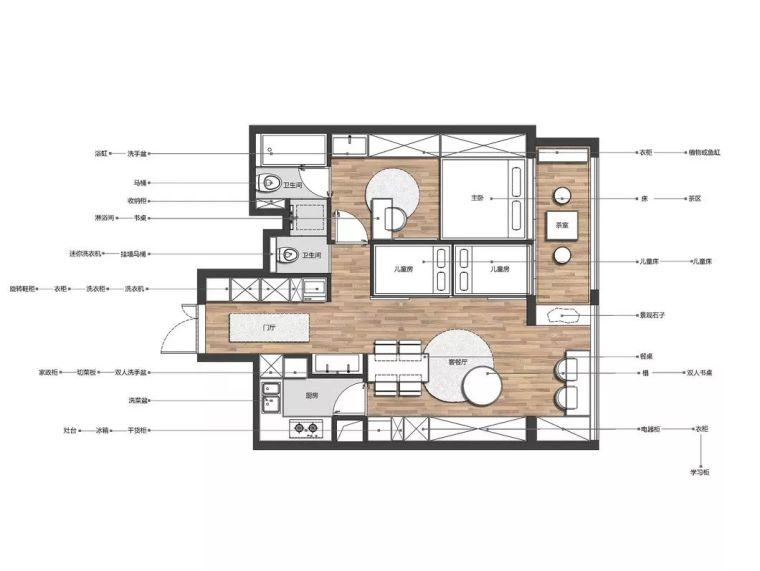 59㎡小屋，一家四口却住得舒服又自在！_3