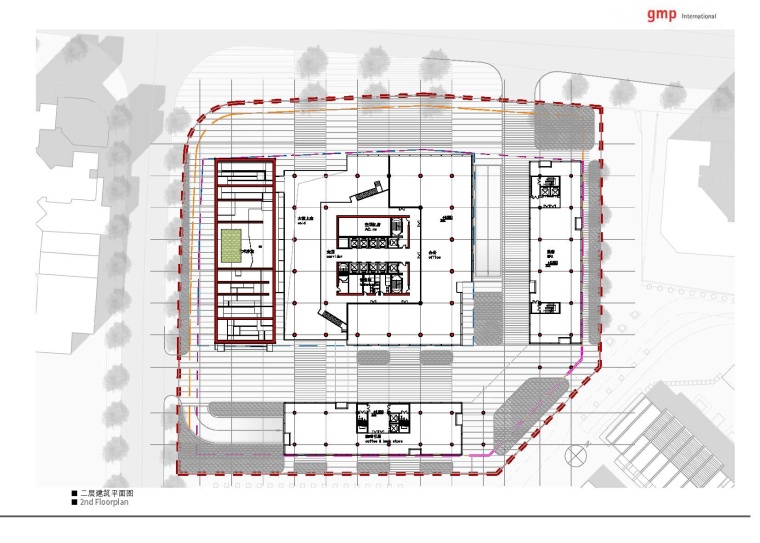 [上海]世博园概念办公楼方案设计（国际知名事务所）-[上海]世博园概念办公楼方案设计二层平面图