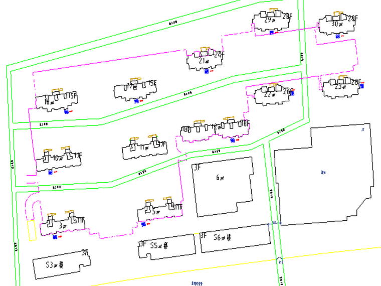 临建临电布置图资料下载-徐州大型住宅项目平面布置图（各阶段）