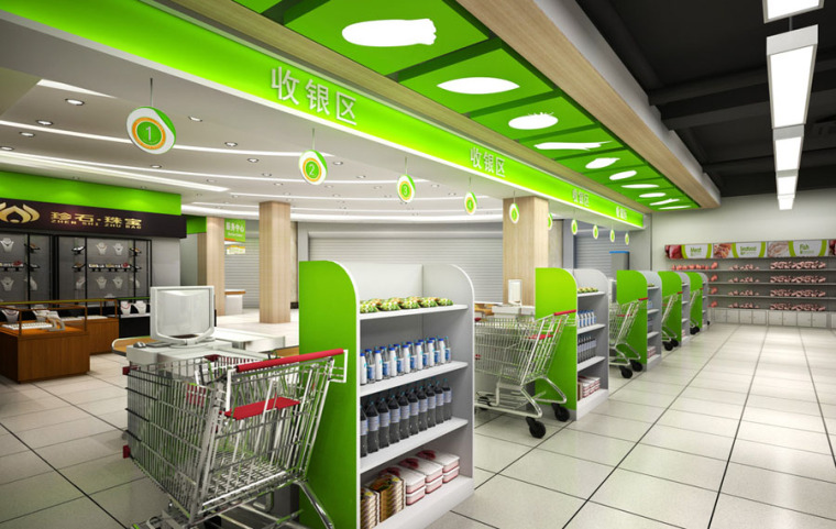 (原创）超市商店设计案例效果图-超市7.jpg