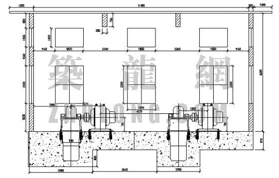 巴特西发电厂改造项目资料下载-小型发电厂房图
