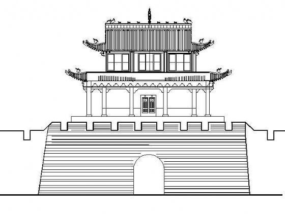 河堤垮塌恢复方案资料下载-嘉峪关关楼修复方案图纸