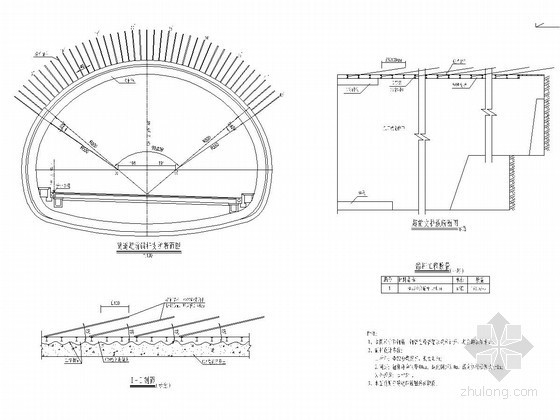 孔径1m圆管涵设计图资料下载-隧道超前锚杆支护设计图（Φ22砂浆锚杆）