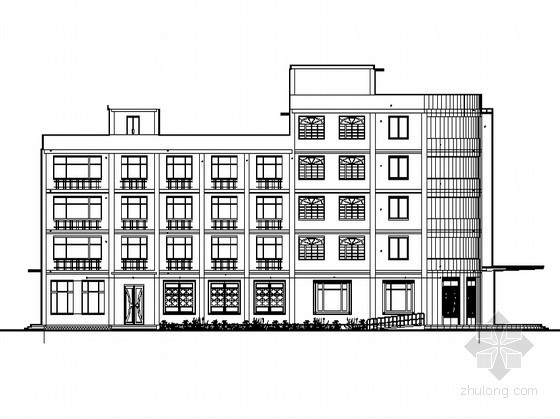 产权式公寓酒店设计资料下载-某酒店产权式公寓建筑方案图（课程设计）