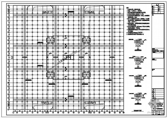 人防地下车库结构图资料下载-天津某室外配套地下车库结构图