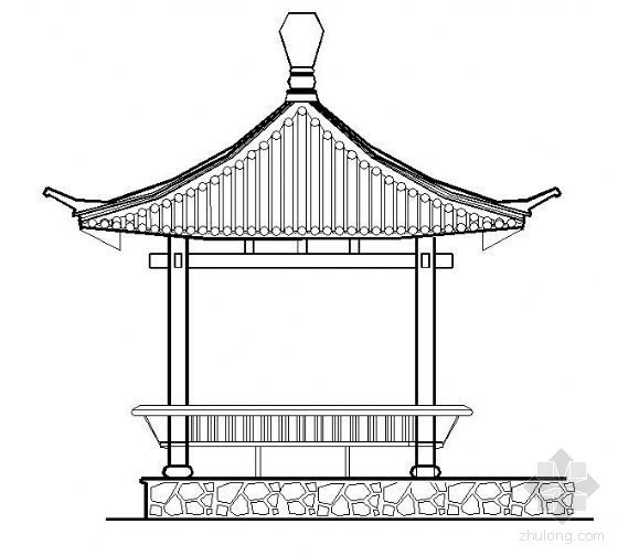 四角古亭施工图