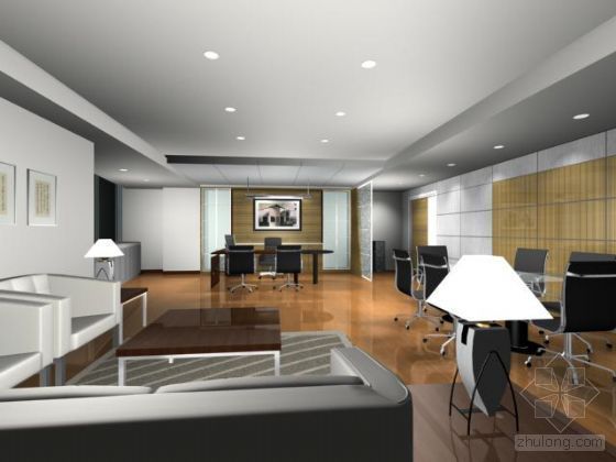 室内办公室skp模型资料下载-某办公室模型1