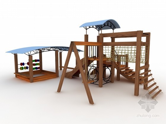 游乐CAD模型资料下载-儿童游乐设备3d模型下载