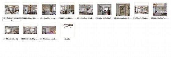 [南京]山清水秀花园式小区美式简约三居室装修图(含效果图) 总缩略图 