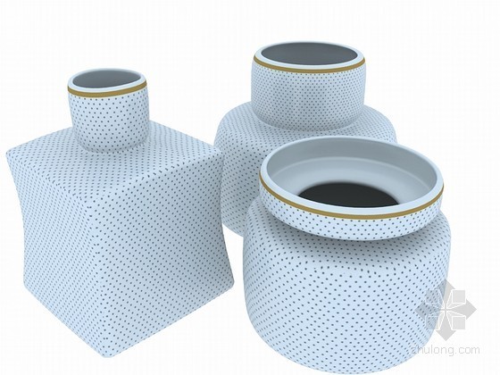 陶瓷3d模型资料下载-陶瓷容器3D模型下载