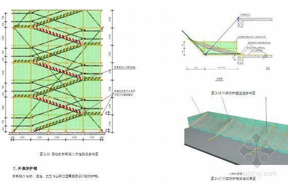 企业编制施工现场安全质量标准化图集(120页 附图丰富)-外架防护参考图