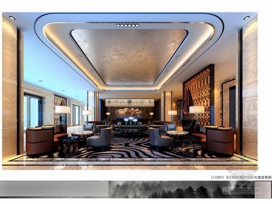 [河南]奢华五星级国际酒店设计方案 效果图 