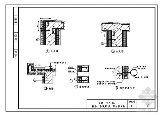 建筑雨水管道安装资料下载-聚苯板-女儿墙、挑檐、雨水管道安装