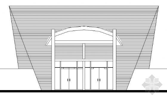 公共厕所cad小品资料下载-某广场的建筑小品-公共厕所