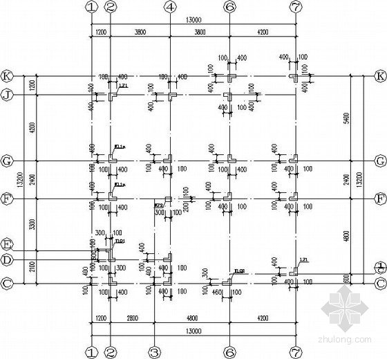 厚空心板柱(框架)结构资料下载-异形柱框架别墅结构施工图(平法)