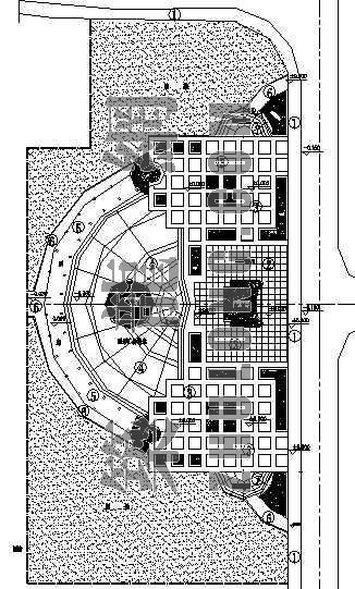 校园中心广场设计图资料下载-百花园中心广场环境景观设计图