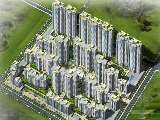 小区规划设计cad图集资料下载-[郑州]某住宅小区规划及单体设计方案文本（含CAD）