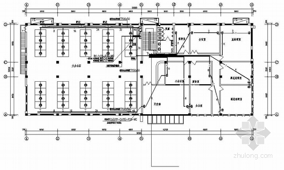 500平两层综合办公资料下载-某两层综合楼电气图纸