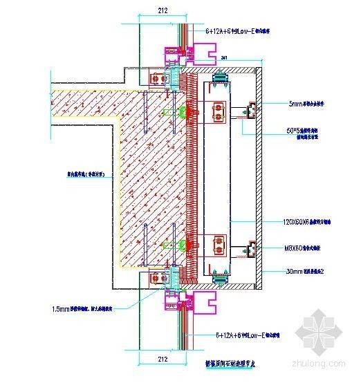 单体石材干挂造型资料下载-裙楼层间石材造型节点详图