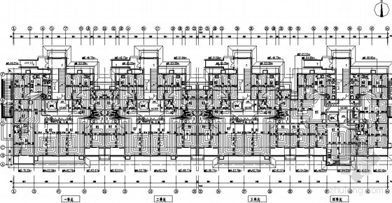 十八层住宅楼建筑设计图资料下载-某十八层住宅楼采暖平面图