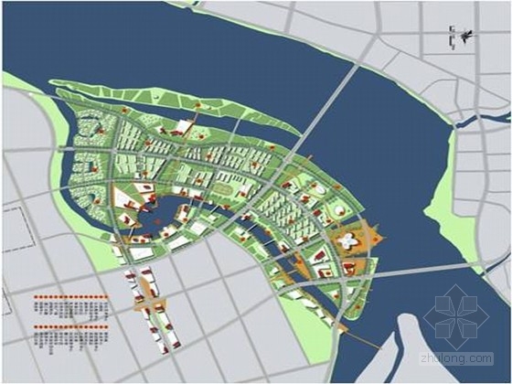 滨水新城规划图资料下载-[杭州]滨水新城岛屿景观设计方案