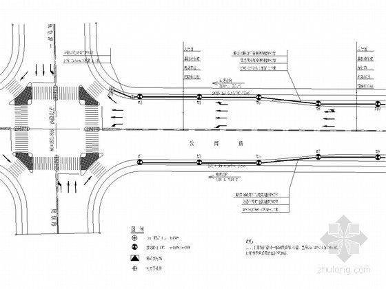 市政50米路面结构图资料下载-[湖北]城市次干道道路供电照明工程施工图设计50张