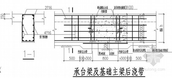 地下室外墙后浇带节点详图资料下载-后浇带节点构造详图