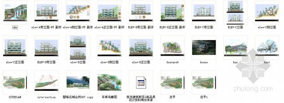 [深圳]某名城小区建筑方案文本-总图 