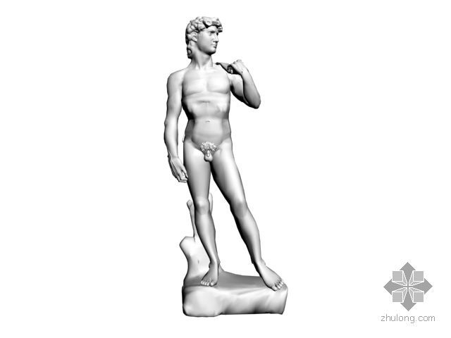 雕像3d模型资料下载-大卫