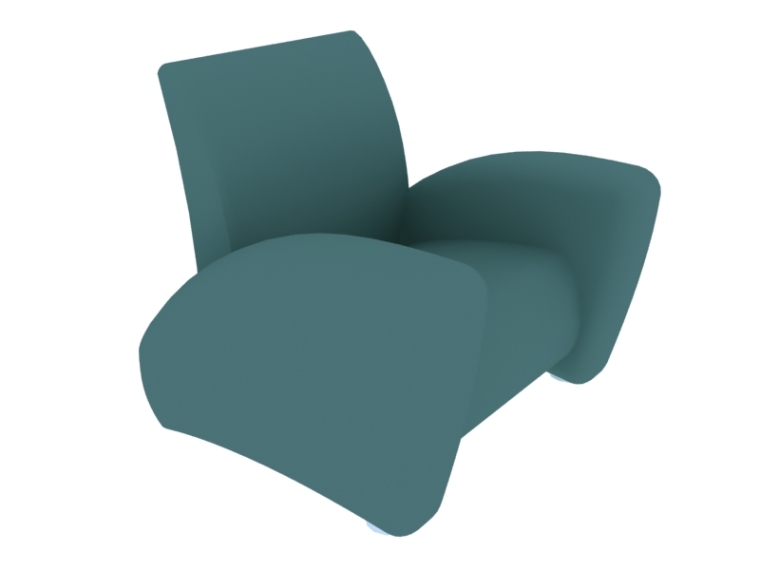 舒适沙发3D模型资料下载-单人舒适沙发3D模型下载