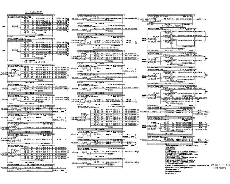 [浙江]医科大学校园工程电气施工图（图书馆、会堂、风雨操场、地下室）-电招_102_A_A1_地下一层防火分区1、2、3电力配电箱系统图_2013-27-169-D_-地下室_t3-Model