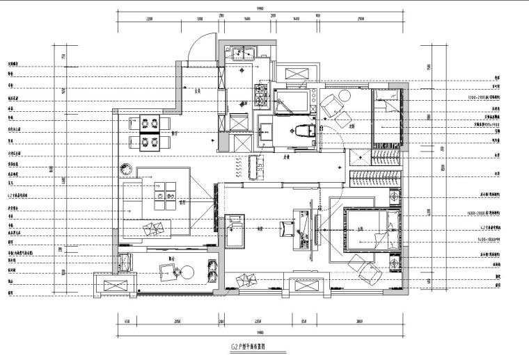 室内天花吊顶cad资料下载-现代样板房室内施工图设计（CAD+实景图）