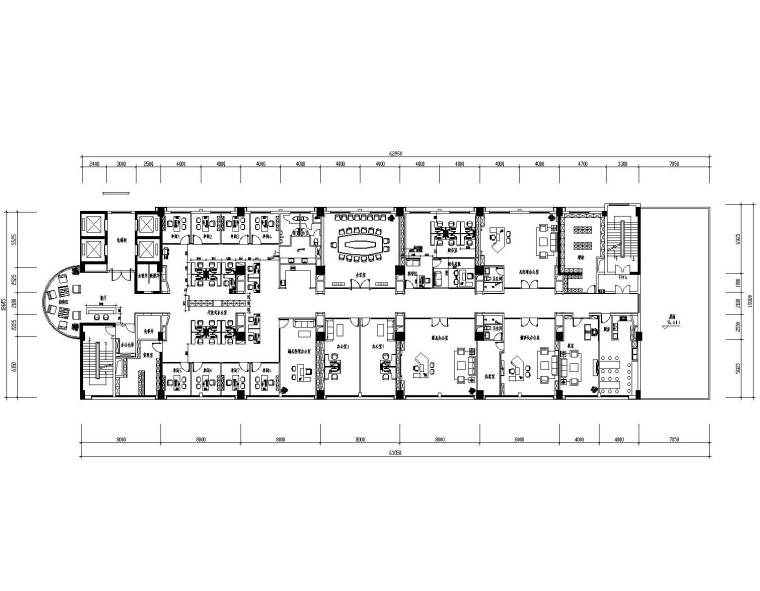 办公楼室内装饰设计施工图资料下载-现代风格-办公楼装修设计施工图+效果图
