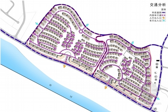 [湖北]高档住宅小区规划设计方案文本（含别墅、叠拼等）-高档住宅小区规划设计方案分析图