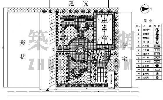 校园中心广场设计图资料下载-某住宅区中心广场设计