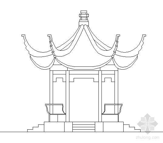 十六柱重檐八角亭资料下载-古典八角亭施工图