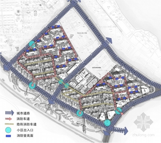 [江西]大型住宅区规划及单体设计方案文本-分析图