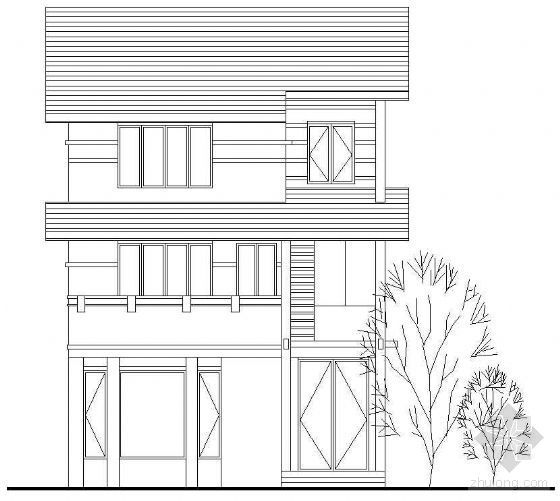 农村住宅双拼三层资料下载-某农村三层别墅建筑方案