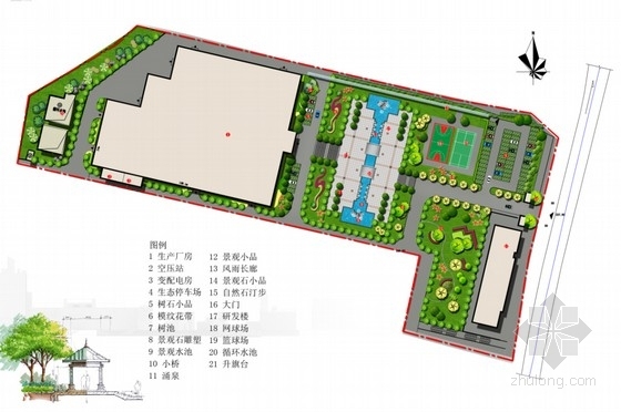 框架结构厂房组织设计方案资料下载-[重庆]机电厂房景观改造设计方案