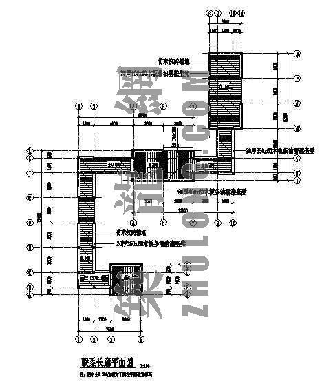 文化长廊装修施工资料下载-联系长廊施工详图