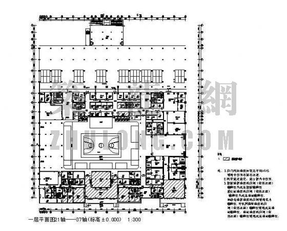 体育馆装修成套方案资料下载-某体育馆装修图