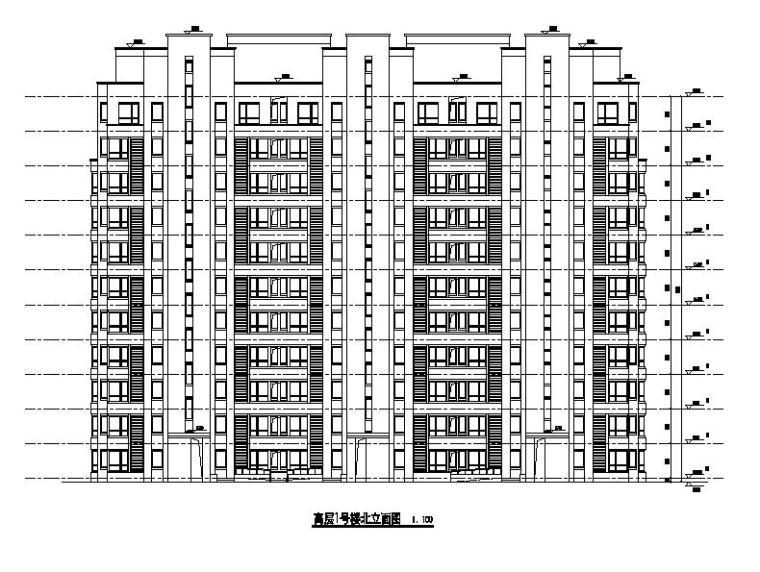 [浙江]高层低密度中档精品塔式住宅楼建筑施工图（含效果图）-高层低密度中档精品塔式住宅楼建筑