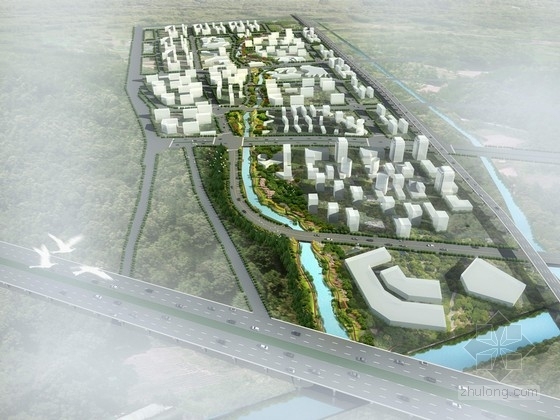廊道景观规划设计资料下载-[杭州]绿色新城滨水廊道景观规划设计方案